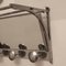 French Art Deco Chromed Coat Rack with Mirror, 1940s 4