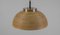 Lámpara colgante Mid-Century moderna de ratán, vidrio y cobre, años 60, Imagen 7
