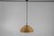 Mid-Century Modern Pendant Light in Rattan, Glass and Copper, 1960s 2