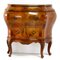 19th Century Walnut Marquetry Bombe Chest of Drawers 2