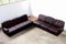 Modular Sofa in Dark Brown Patchwork Leather, 1970s, Set of 6, Image 7