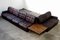 Modular Sofa in Dark Brown Patchwork Leather, 1970s, Set of 6 1
