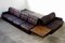 Modulares Sofa aus Dunkelbraunem Patchwork Leder, 1970er, 6er Set 1