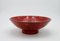 Large Red Ceramic Cup on Pedestal 1