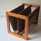 Magazine Rack in Teak and Suede Leather by Aksel Kjersgaard, 1960s 10