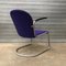 Purple Upholstery & Black Armrests 413 Chair by W. H. Gispen for Gispen Culemborg, 1950s 5