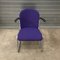 Purple Upholstery & Black Armrests 413 Chair by W. H. Gispen for Gispen Culemborg, 1950s 8