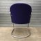 Purple Upholstery & Black Armrests 413 Chair by W. H. Gispen for Gispen Culemborg, 1950s 6