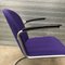 Chaise 413 Tapisserie Violette et Accoudoirs Noirs par WH Gispen pour Gispen Culemborg, 1950s 9