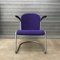 Chaise 413 Tapisserie Violette et Accoudoirs Noirs par WH Gispen pour Gispen Culemborg, 1950s 7