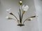 Florale Deckenlampe mit Acrylglas Blumen, 1950er 2