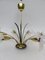 Florale Deckenlampe mit Acrylglas Blumen, 1950er 9