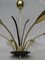 Florale Deckenlampe mit Acrylglas Blumen, 1950er 12