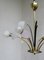 Lampada da soffitto floreale con fiori in vetro acrilico, anni '50, Immagine 7