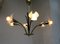 Lampada da soffitto floreale con fiori in vetro acrilico, anni '50, Immagine 3