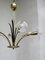 Florale Deckenlampe mit Acrylglas Blumen, 1950er 8