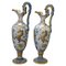 Artistic Ceramic Amphorae Vases from Deruta, 1930s, Set of 2, Image 1