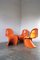 Orangefarbene Panton Stühle von Verner Panton für Herman Miller, 1970er, 4er Set 2