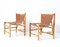 Mid-Century Modern Bamboo Lounge Chairs with Leather Upholstery, 1970s, Set of 2 7