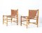 Mid-Century Modern Bambus Sessel mit Lederbezug, 1970er, 2er Set 7