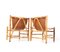 Mid-Century Modern Bambus Sessel mit Lederbezug, 1970er, 2er Set 6