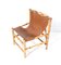 Mid-Century Modern Bamboo Lounge Chairs with Leather Upholstery, 1970s, Set of 2 9