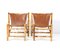 Mid-Century Modern Bamboo Lounge Chairs with Leather Upholstery, 1970s, Set of 2 4