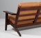 Model 290 3-Seater Sofa in Oak and Leather by Hans J. Wegner for Getama, 1970s 10