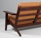 Model 290 3-Seater Sofa in Oak and Leather by Hans J. Wegner for Getama, 1970s, Image 10