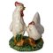 Französische Hühnerfamilie aus Keramik, 1900er 1