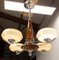 French Walnut, Chrome and Glass Ceiling Light, 1960s, Image 6