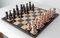 French Chess Board in Pink and Black Marble, 1980s, Set of 33 4