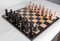 French Chess Board in Pink and Black Marble, 1980s, Set of 33, Image 5