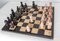 French Chess Board in Pink and Black Marble, 1980s, Set of 33 6