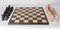 French Chess Board in Pink and Black Marble, 1980s, Set of 33 7