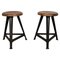 Industrial Steel Factory Stools from Rowac Robert Wagner Chemnitz, 1930s, Set of 2 1