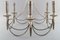 6-Armed Silver-Plated Chandelier, 1930s, Image 2