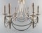 6-Armed Silver-Plated Chandelier, 1930s 4