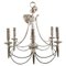 6-Armed Silver-Plated Chandelier, 1930s, Image 1