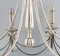 Lámpara de araña de seis brazos bañados en plata, años 30, Imagen 6