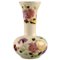 Vaso in porcellana color crema con fiori dipinti a mano di Zsolnay, Immagine 1