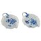 Blue Flower Braided Leaf-Shaped Dishes from Royal Copenhagen, 1960s, Set of 2 1