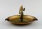 Large Art Deco Ashtray and Bowl in Patinated Metal from Zicu, Sweden, Set of 2 2
