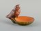 Bowl with a Sparrow Hand-Painted Glazed Ceramic from Ipsens, Denmark, 1920s, Image 4