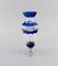 Mid-Century Vase aus klarem und blauem Kunstglas 2