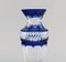 Mid-Century Vase aus klarem und blauem Kunstglas 4