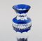 Mid-Century Vase aus klarem und blauem Kunstglas 5