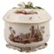 Large 18th Century Sugar Bowl with Landscape Scenes from Louisbourg, Germany 1