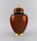 Large Rouge Royale Lidded Vase in Hand-Painted Porcelain from Carlton Ware, England, 1930s 5