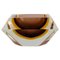 Art Glass Smoky Mouth-Blown Angular Murano Bowl, 1960s, Image 1